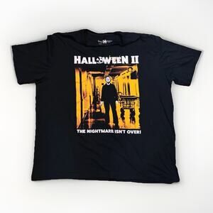 Halloween II Michael Myers T-Shirt The Nightmare Isn’t Over Black 2XL Horror Tee